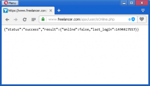 Freelancer.com error with online/offline status